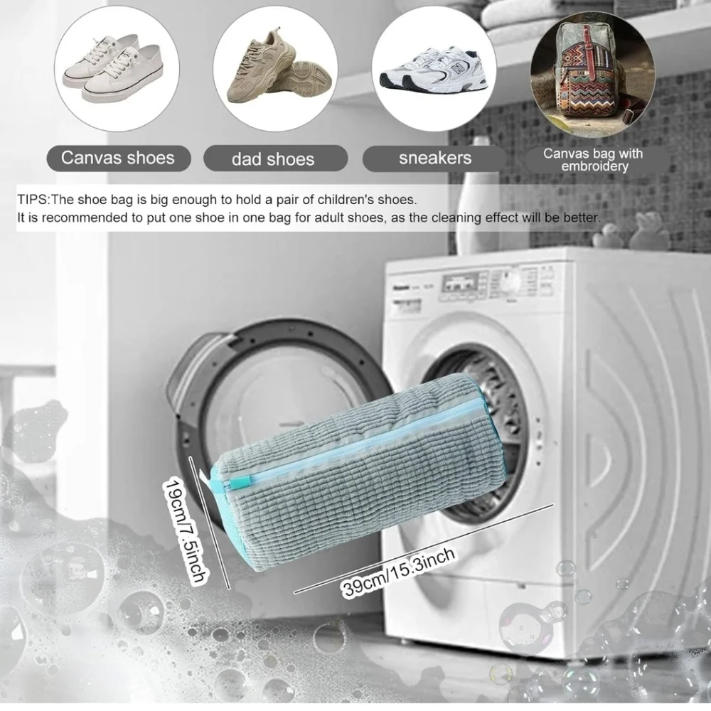 Mesh Laundry Shoe Wash Bag‎ - Gray 2pc Set